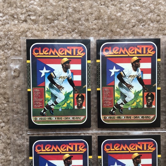 1986 Donruss Roberto Clemente Hall Of Fame #612(Lot of 10 cards) - Picture 6 of 10